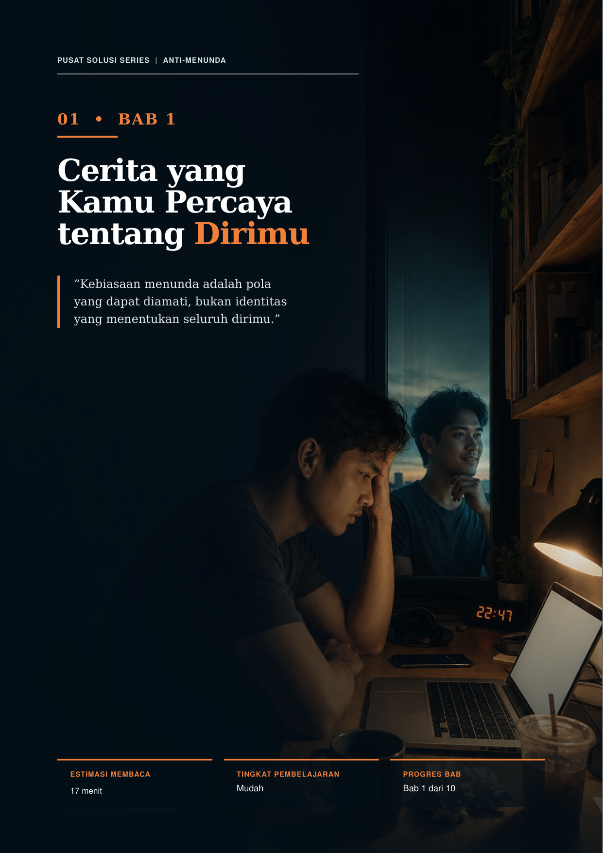 Halaman pembuka Bab 1: Cerita yang Kamu Percaya tentang Dirimu